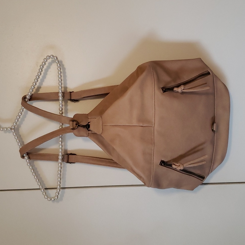 Tan Backpack/Bucket style purse